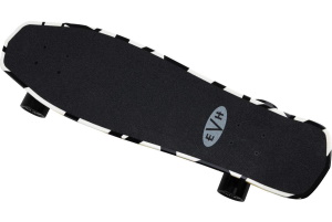 EVH Black and White Striped Skateboard 
