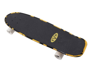 EVH Black with Yellow Stripes Skateboard 