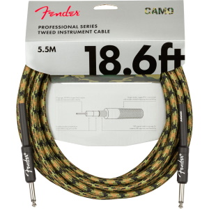 Fender Professional Series Instrument Cable 18.6ft -  Woodland Camo 