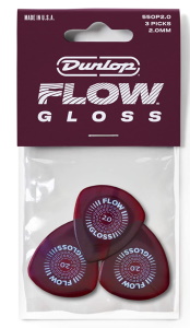 Dunlop Flow Gloss 2.0mm Guitar Picks - 3 Pack