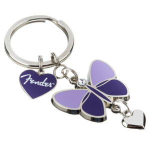 Logo Purple Butterfly & Heart Keychain 