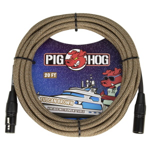 Pig hog Tuscan Brown Woven - 20ft XLR Cable
