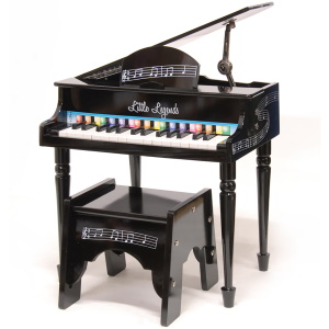 Baby Grand 30-Key Toy Piano w/ Bench Black