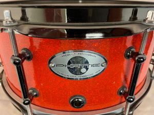 Pre-Owned * Phattie 12x5 inch Popcorn Snare Drum - Orange Sparkle