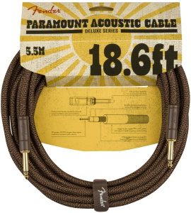 Fender Paramount Acoustic 18.6 ft Instrument Cable Brown