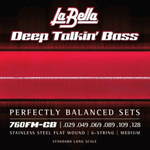 LaBella 760FM-CB 6 String Flat Wound Bass Set .29/128