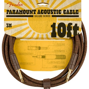 Fender Paramount Acoustic 10 ft Instrument Cable Brown