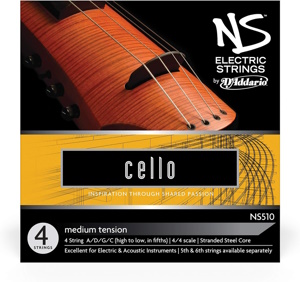 NS Electric Cello 4 String Set Medium Tension 