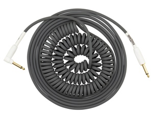 Half Coil Instrument Cable 30 ft Charcoal Grey