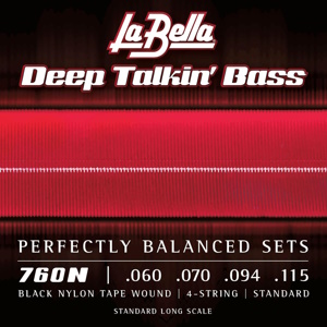 LaBella 760N Deep Talkin Bass Black Nylon Tape Wound
