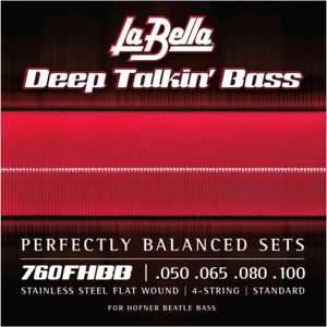 LaBella 760FHBB Stainless Steel Flat Wound Standard Beatle Bass Strings