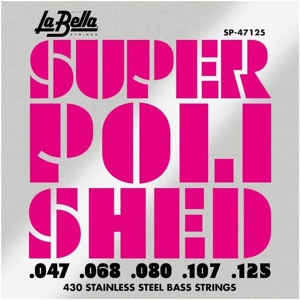 LaBella SP-47125 Super Polished Stainless Steel Bass Strings 