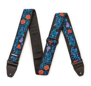 Dunlop Jimi Hendrix Guitar Strap Blacklight Monterey Blue 