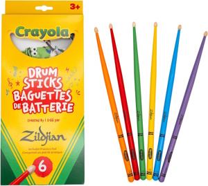 Zildjian ZKIDS Crayola Drumsticks and Pad