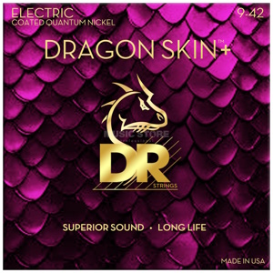 DR Dragon Skin+ Coated Electric Guitar Strings Light 9-42