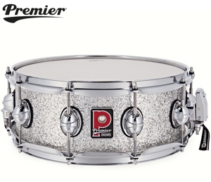 Pre-Owned Gear *Premier Genista Maple 14 x 5.5 Snare Drum Silver Sparkle 