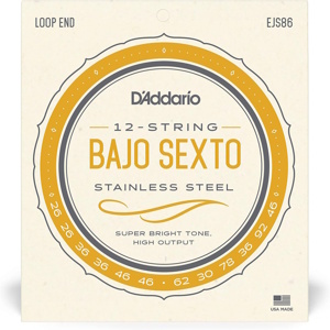 Daddario EJS86 Bajo Sexto Strings - Stainless Steel