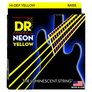 NYB-45 Neon Phosphorescent Bass Strings - Yellow