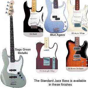 Standard Jazz Bass® Blue Agave Finish