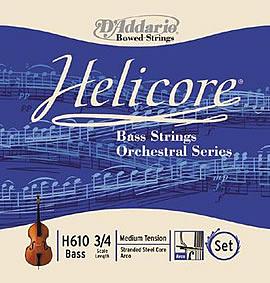 Helicore Hybrid Bass Set 3/4 Medium Strings