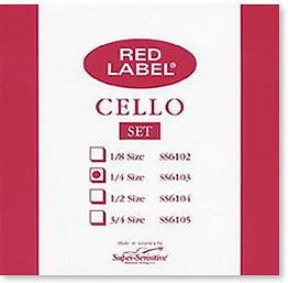 Super Sensitive Red Label 3/4  Orchestra Cello Strings