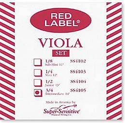 Super Sensitive Red Label Intermediate 3/4 Viola Strings