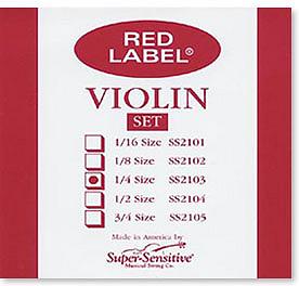 Super Sensitive Red Label 1/4 Violin Strings