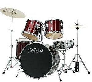 TIM+22WR Wine Red 5 Piece Drum Set